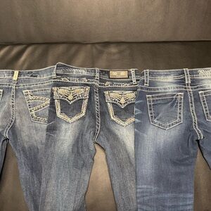 Girl’s western jeans.  Size 12. Ariat, Grace in LA, and Miss Me.  Gently worn.